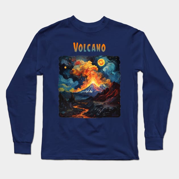 Volcano Long Sleeve T-Shirt by Moulezitouna